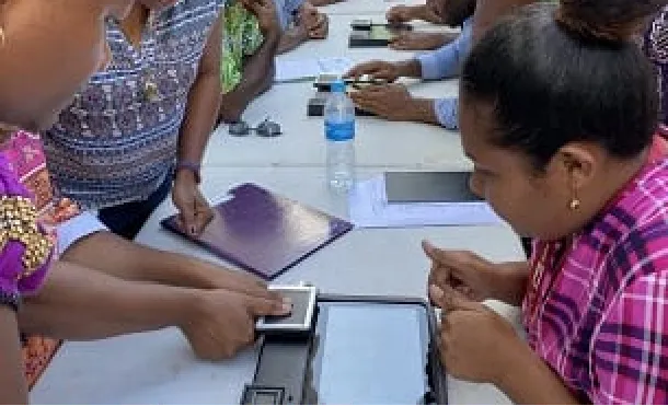 CredenceTAB being used for an on-field biometric project