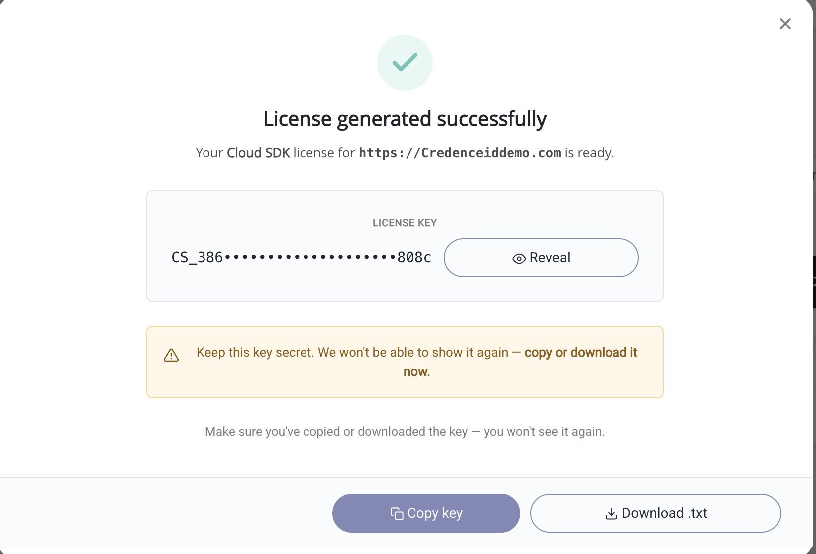 License generated