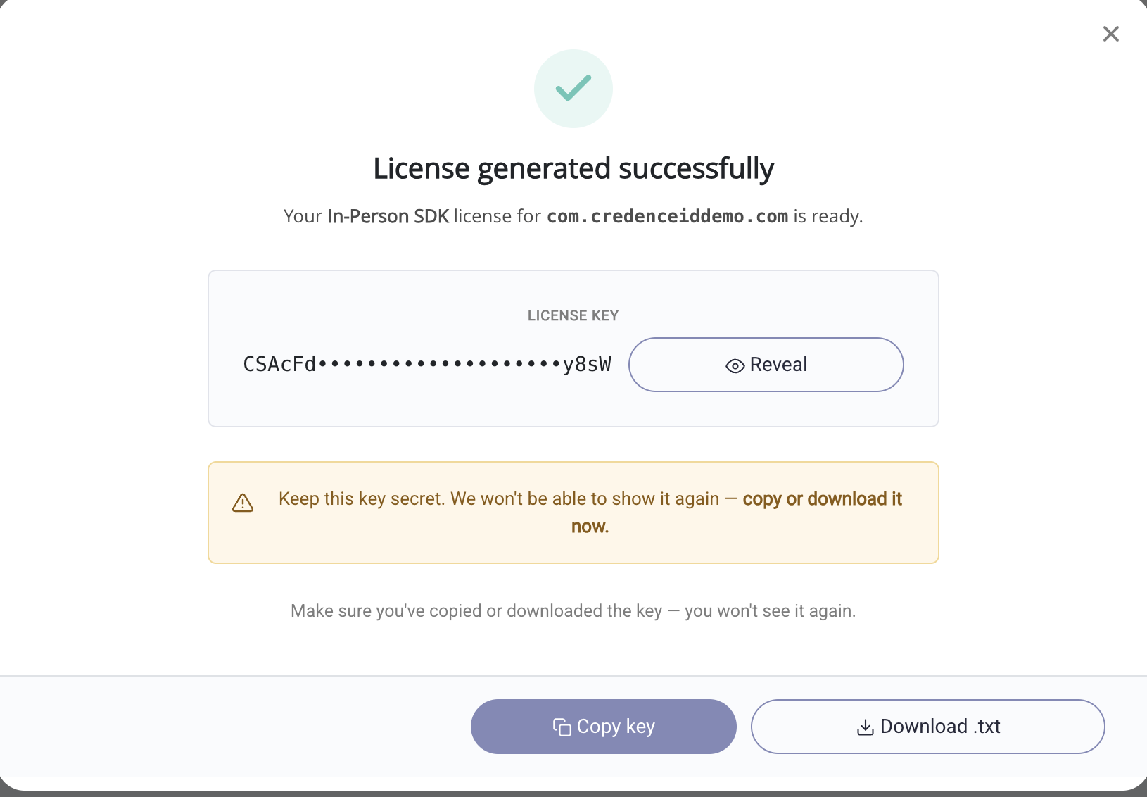 License generated